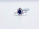 Anello Giorgio Visconti in oro bianco 18kt, diamanti e zaffiro, 0.70ct di zaffiro - AB13092AZ-070