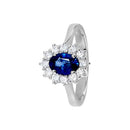 Anello Giorgio Visconti in oro bianco 18kt, diamanti e zaffiro, 0.70ct di zaffiro - AB13092AZ-070