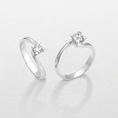 ANELLO SOLITARIO GIORGIO VISCONTI ORO BIANCO 18KT E DIAMANTI, CERT. GEMMOLOGICO INCLUSO, 0.42CT - AB13708E