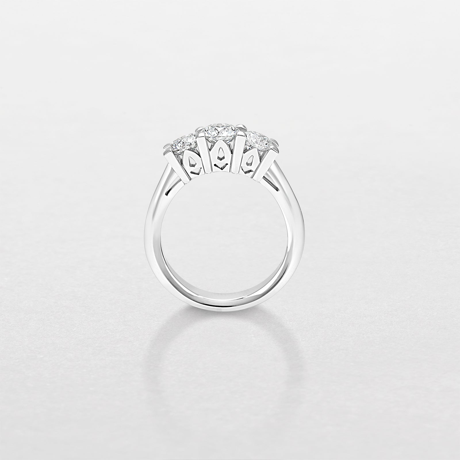 Anello Trilogy giorgio visconti in oro bianco 18kt e diamanti, 0.55ct - AB15383UB