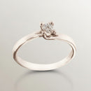 White gold solitaire ring with 0.15ct diamond - AB15554C