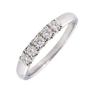 ANELLO VERETTA A 5 DIAMANTI GIORGIO VISCONTI IN ORO BIANCO, 0.30ct - AB16005C