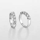 ANELLO VERETTA A 5 DIAMANTI GIORGIO VISCONTI IN ORO BIANCO 18kt, 0.45ct - AB16005E
