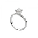 Anello solitario Giorgio Visconti in oro bianco con diamante centrale, 0,41ct - AB16295E