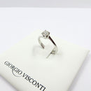 Anello Solitario Giorgio Visconti in oro bianco 18kt e diamante centrale, 0.23ct - AB16604C
