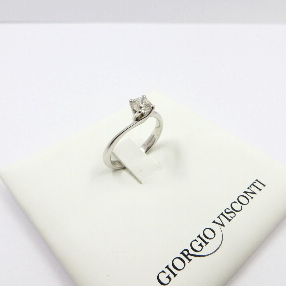 Anello solitario Giorgio Visconti in oro bianco e diamante, 0.51ct - AB16604G