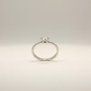 Anello solitario in oro bianco con diamanti, 0.19ct - AB16612D