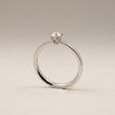 Anello solitario in oro bianco con diamanti, 0.19ct - AB16612D