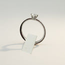 Anello solitario in oro bianco con diamanti, 0.19ct - AB16612D