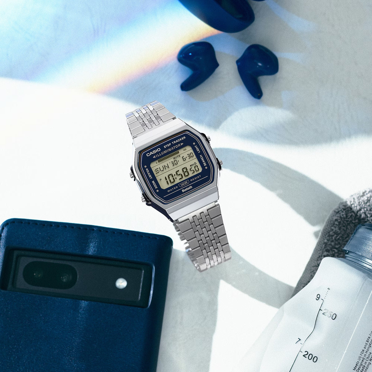 Orologio CASIO Iconic, ANALOGICO DIGITALE, quadrante BLU scuro, 42mm - ABL-100WE-2AEF
