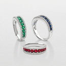 Veretta Giorgio Visconti in oro bianco, diamanti e zaffiri, 0.97ct di zaffiri - ABX14189Z