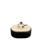 Giorgio Visconti Anello in oro bianco 18 kt con rubino naturale ct 0,57 e diamanti naturali ct 0,35 - AB13092AR