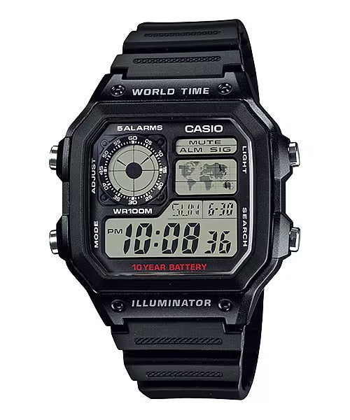 CASIO DIGITAL UNISEX, 42mm - AE-1200WH-1AVEF