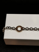 Bracciale Pianegonda in argento, con maglia a cerchietti in argento e cerchietti in oro 18kt, Collezione Gold Charm - BA050752