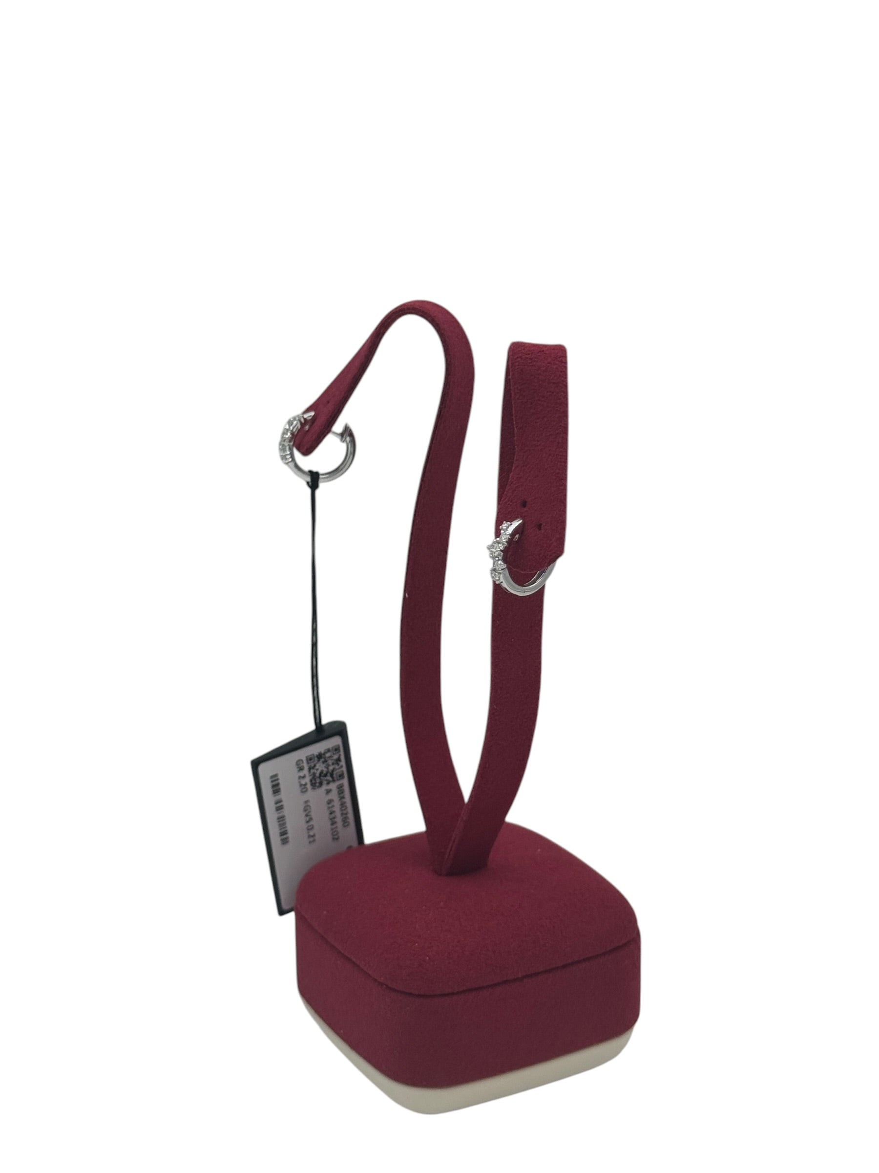 Orecchini a cerchio Giorgio Visconti in oro bianco 18kt e diamanti, 0.21ct - BBX40260