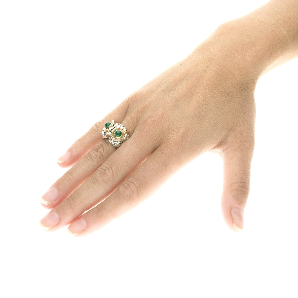 Anello De Nobili Civetta new agata verde - AN317-Ver
