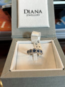 Diana - Anello Oro Bianco, Diamanti e Zaffiri, 0.54ct di zaffiri - AN DIANA 36-5 ZA