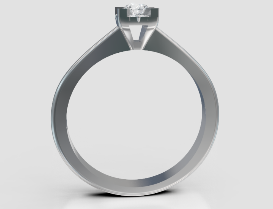 GOLAY - ANELLO SOLITARIO IN ORO BIANCO 18KT E DIAMANTE CENTRALE, 0.20ct - ASL00XDI020