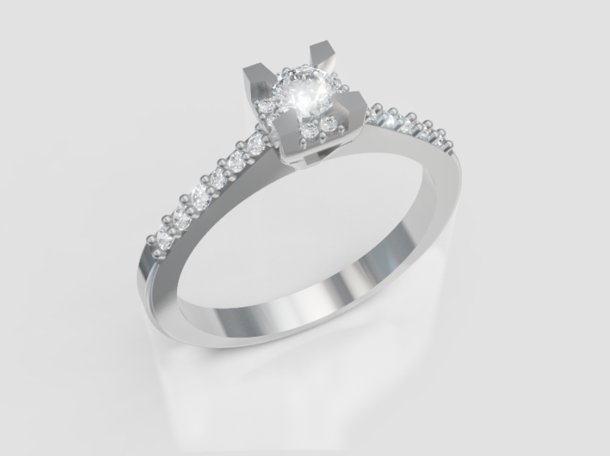 GOLAY - ANELLO DIAMANTI TRA LE GRIFFE GAMBO CEN.0,28ct - ASLC001DI015