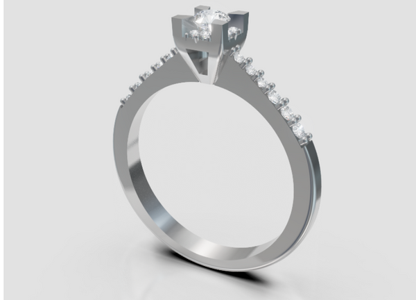 GOLAY - ANELLO DIAMANTI TRA LE GRIFFE GAMBO CEN.0,28ct - ASLC001DI015