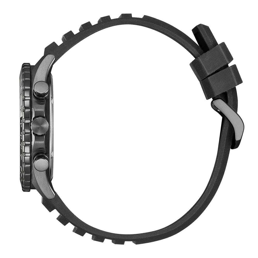 Orologio Citizen Sport, quadrante bianco e cinturino in caucciù, Crono Eco-Drive e tachimetro, 43mm - AT2565-05E