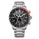 Orologio Citizen Sport Crono, Eco-Drive e tachimetro, quadrante nero, 43mm - AT2566-88E