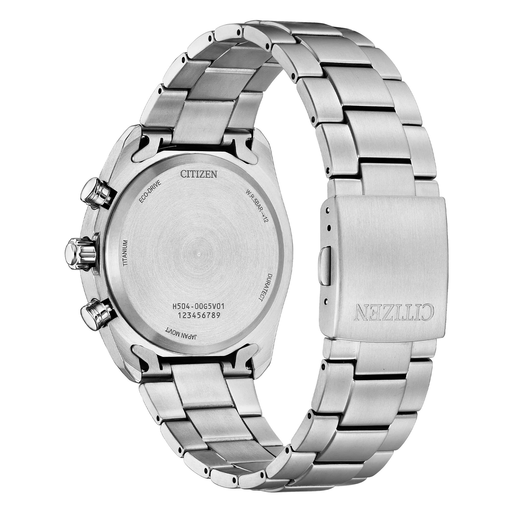 OROLOGIO CITIZEN Crono Super Titanio 2590, Eco Drive quadrante verde, 40MM - AT2590-59X