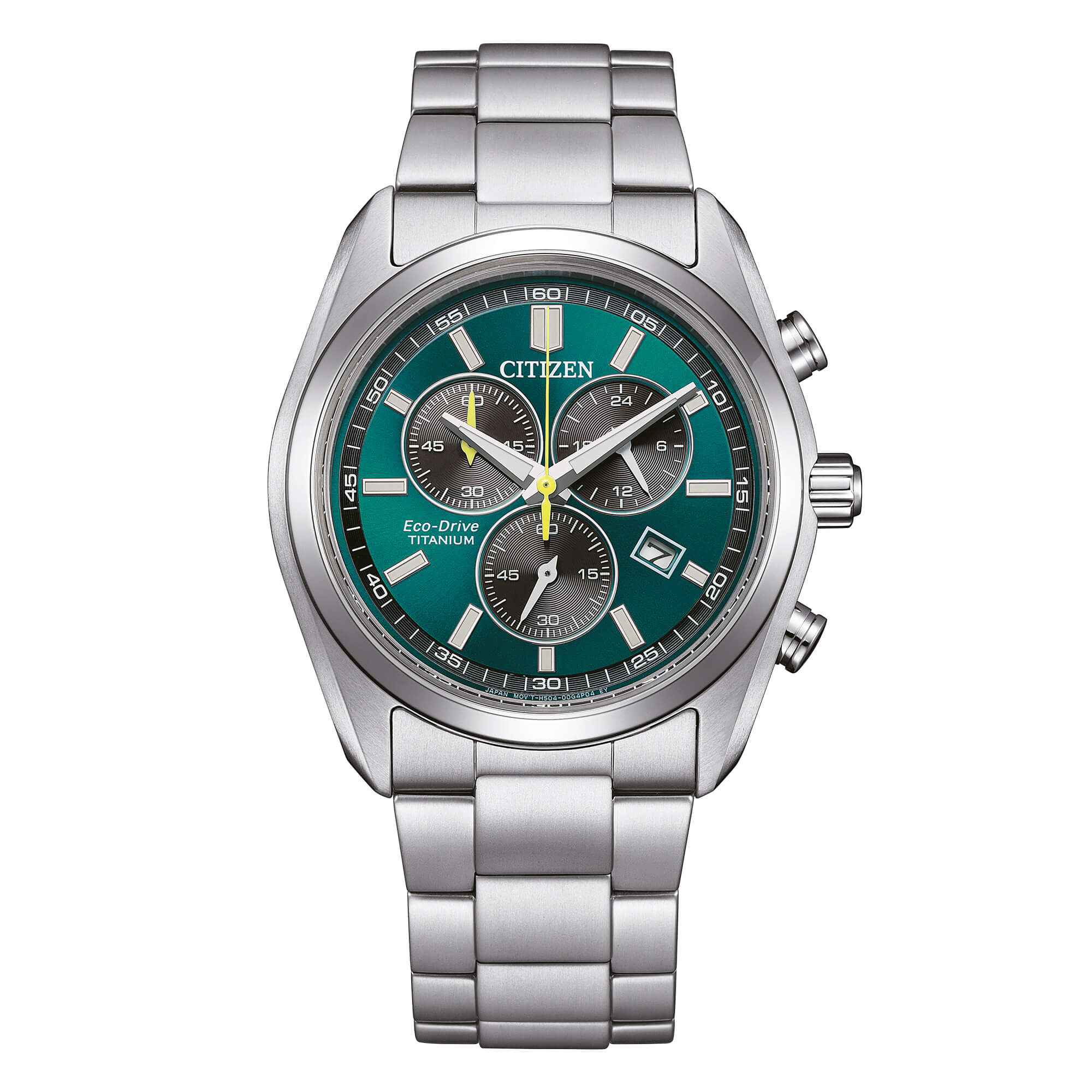 OROLOGIO CITIZEN Crono Super Titanio 2590, Eco Drive quadrante verde, 40MM - AT2590-59X