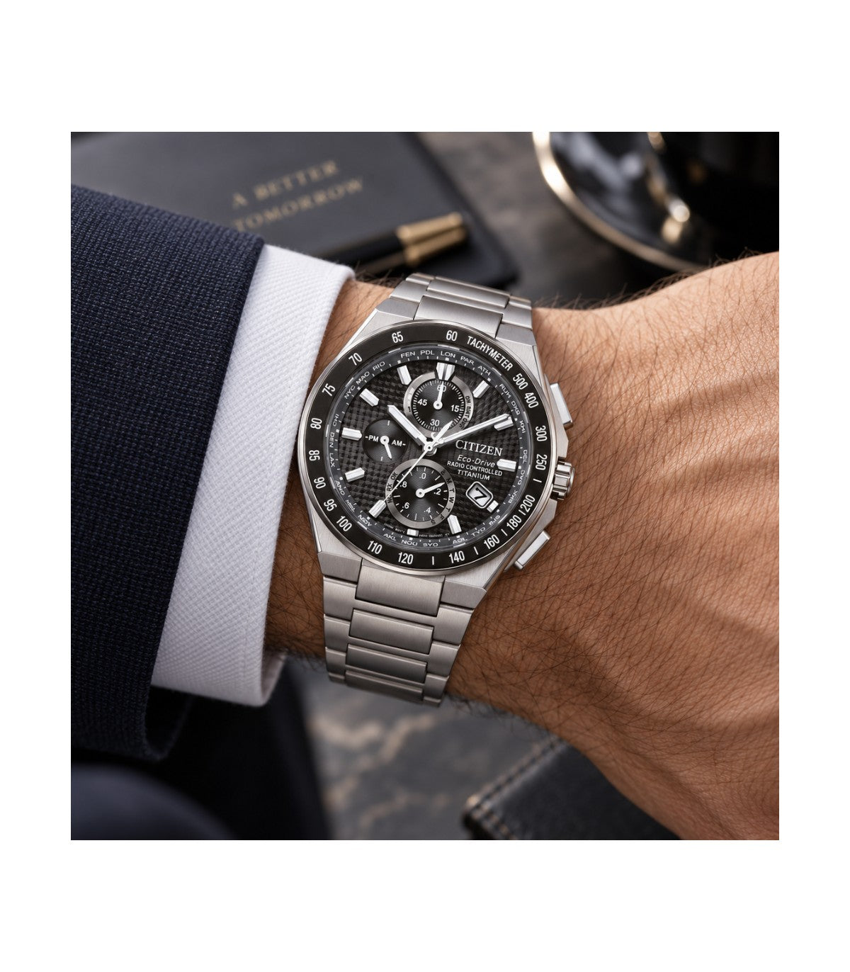 Orologio Citizen Radiocontrollato
AT8 Super Titanio, AUTOMATICO QUADRANTE NERO, 43mm - AT8390-55E
