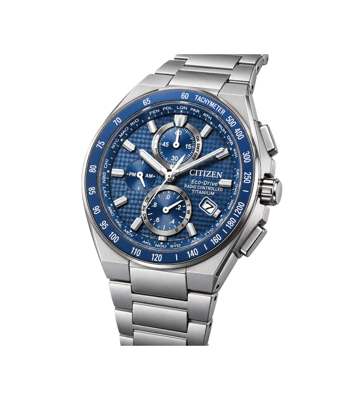 Orologio Citizen RADIOCONTROLLATO AT8 Super Titanio, quadrante BLU, 40.5mm - AT8396-59L