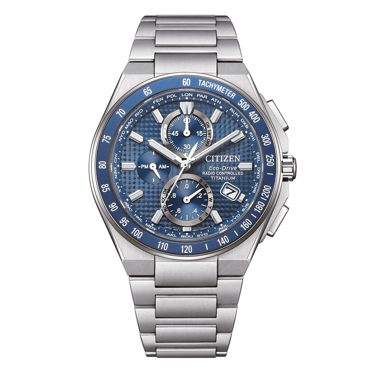 Orologio Citizen RADIOCONTROLLATO AT8 Super Titanio, quadrante BLU, 40.5mm - AT8396-59L
