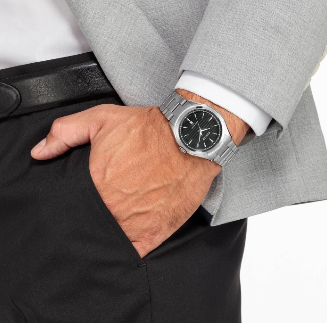 Orologio Citizen Elegant, quadrante nero, eco-drive, 41mm - AW1750-85E