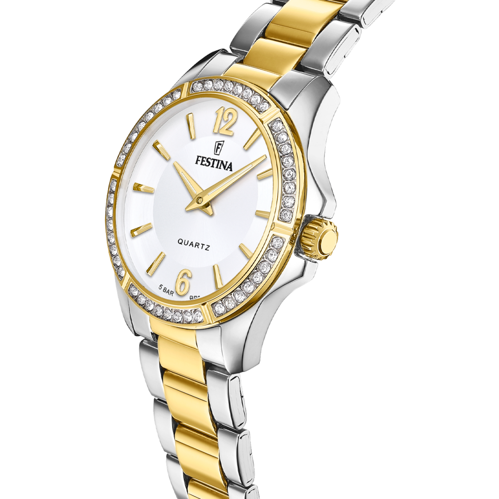 Orologio da da donna Festina Boyfriend, bicolor quarzo quadrante bianco, 34.5mm - F20594/1