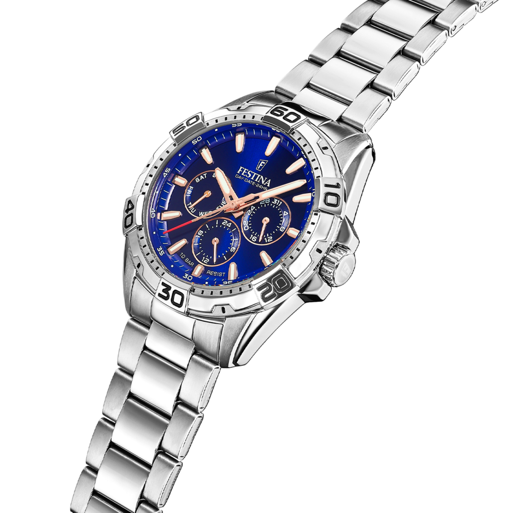 Orologio da uomo Festina multifunzione, quarzo quadrante blu, 45mm - F20623/2