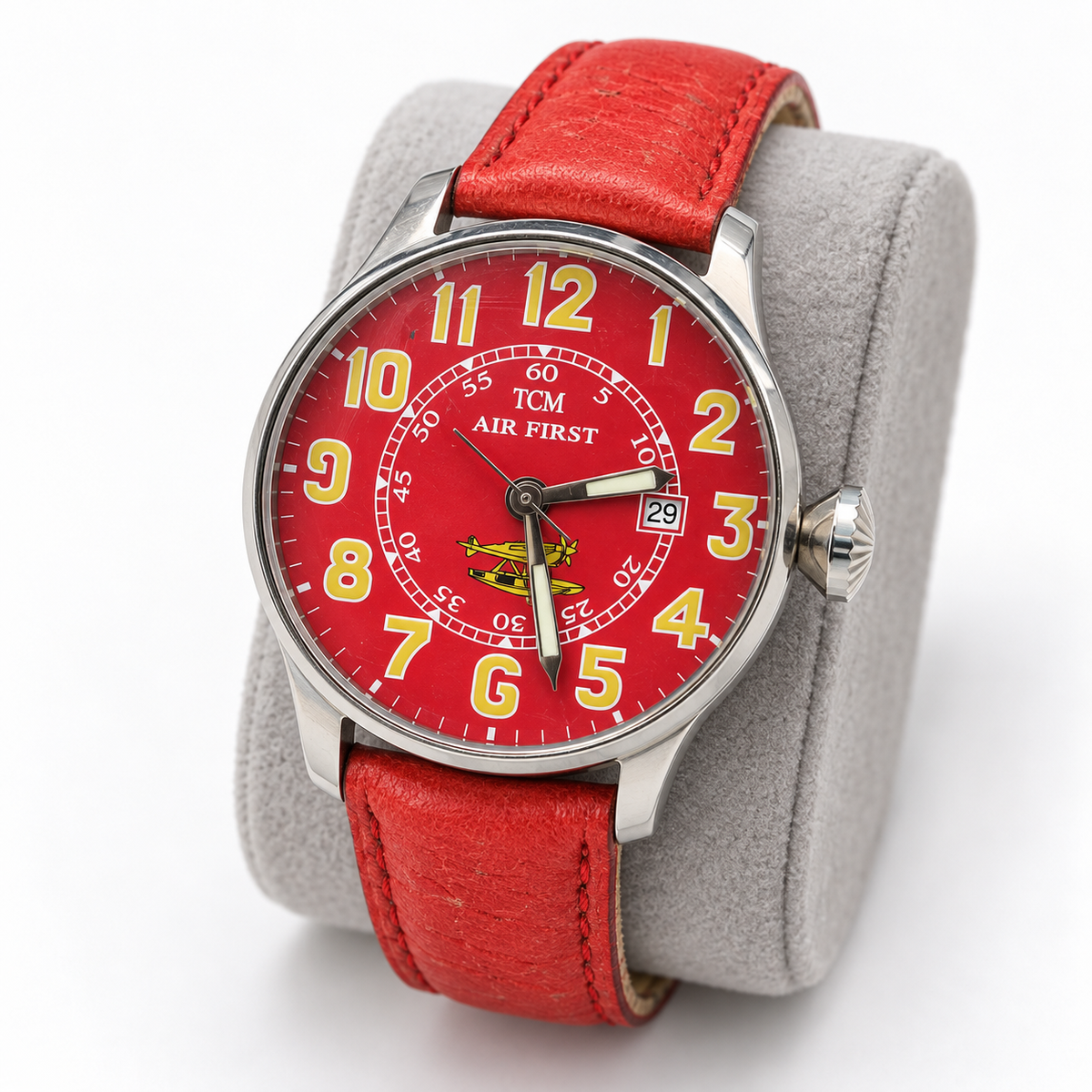 Orologio Terra Cielo Mare Air First — 44 mm — Automatico con datario, quadrante rosso — NOS Limited Edition n.66/70 - TC6023AC6PAL