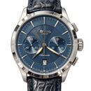Orologio Altanus Elite — Cronografo automatico, quadrante blu e cinturino in alligatore — NOS, 42mm - 7875