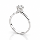 Giorgio Visconti Anello solitario in oro bianco 18 kt, montatura 6 griffes, con diamante ct 0,14 - AB16638C