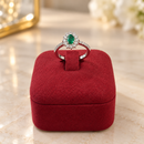 Giorgio Visconti Anello in oro bianco 18 kt con smeraldo ct 0,41 e diamanti ct 0,30 - AB17599AS