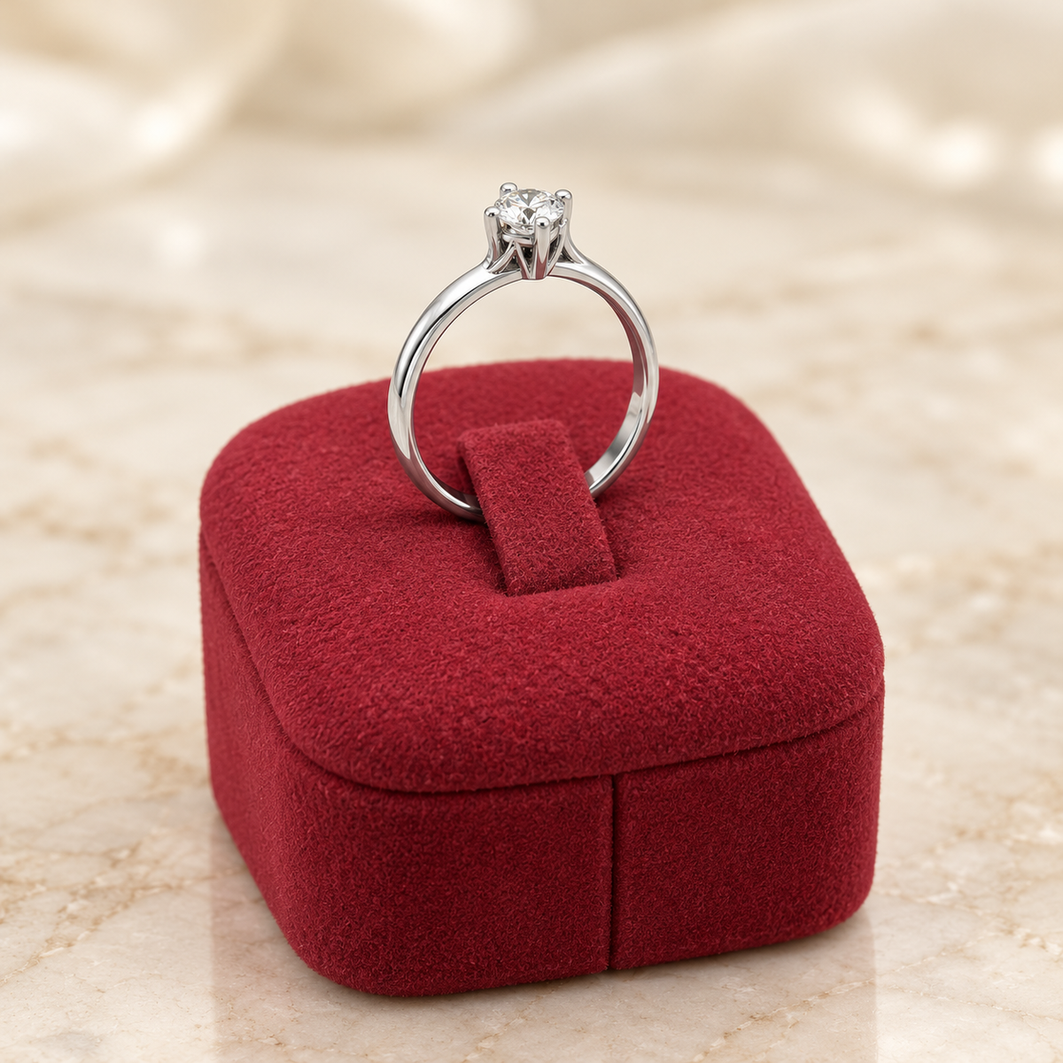 Giorgio Visconti Anello Solitario in oro bianco 18 kt con diamante naturale taglio brillante ct 0,30 - AB15559F