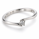 Giorgio Visconti Anello solitario contrarié in oro bianco 18 kt con diamante ct 0,11 - AB16604A
