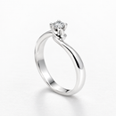 Giorgio Visconti Anello solitario in oro bianco 18 kt con diamante ct 0,31 - AB1186C