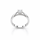 Giorgio Visconti Anello Solitario in oro bianco 18 kt con diamante naturale centrale ct 0,32 e pavé di diamanti ct 0,13 - AB16606E