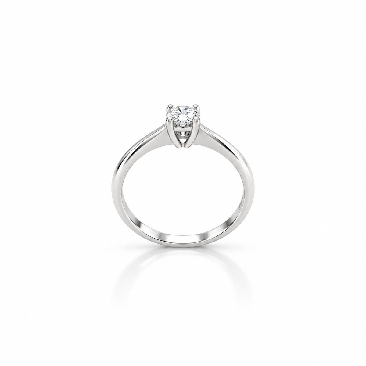 Giorgio Visconti Anello Solitario in oro bianco 18 kt con diamante naturale taglio brillante ct 0,30 - AB15559F