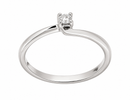 Giorgio Visconti Anello solitario in oro bianco 18 kt con diamante ct 0,12 - AB16260A