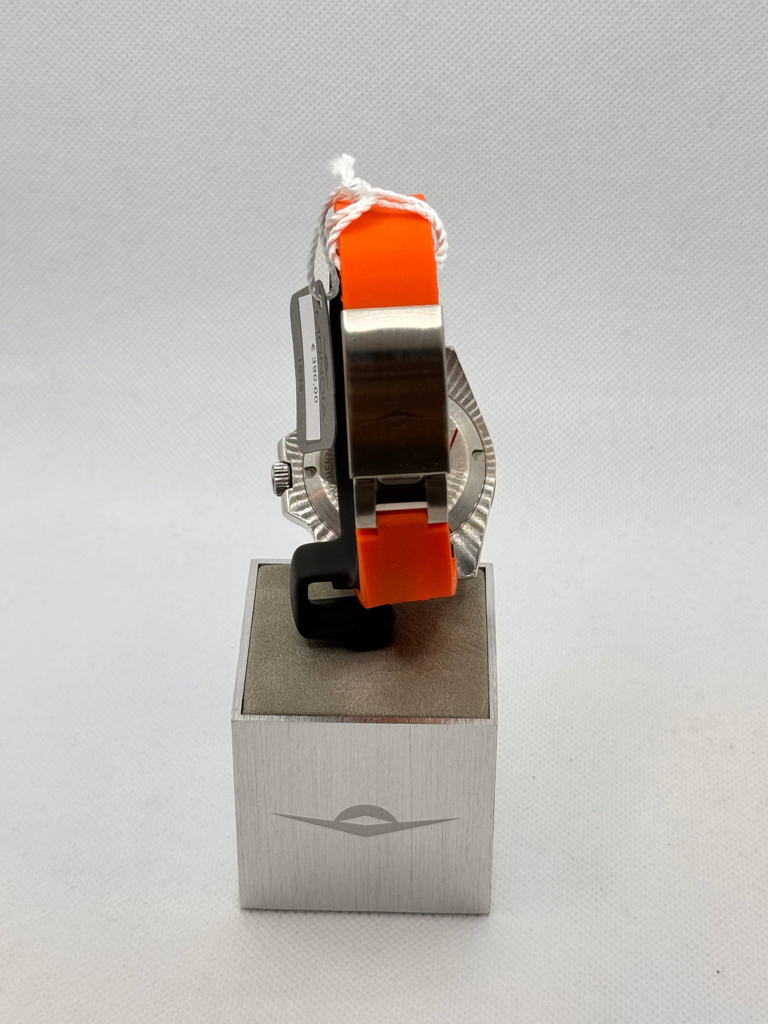 Orologio Uomo Solotempo Automatico, Cinturino in caucciù arancione, 40mm - MI-825-SSBK-BK-GB