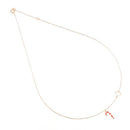 Golden silver necklace with candy stick pendant - GCNATBZ