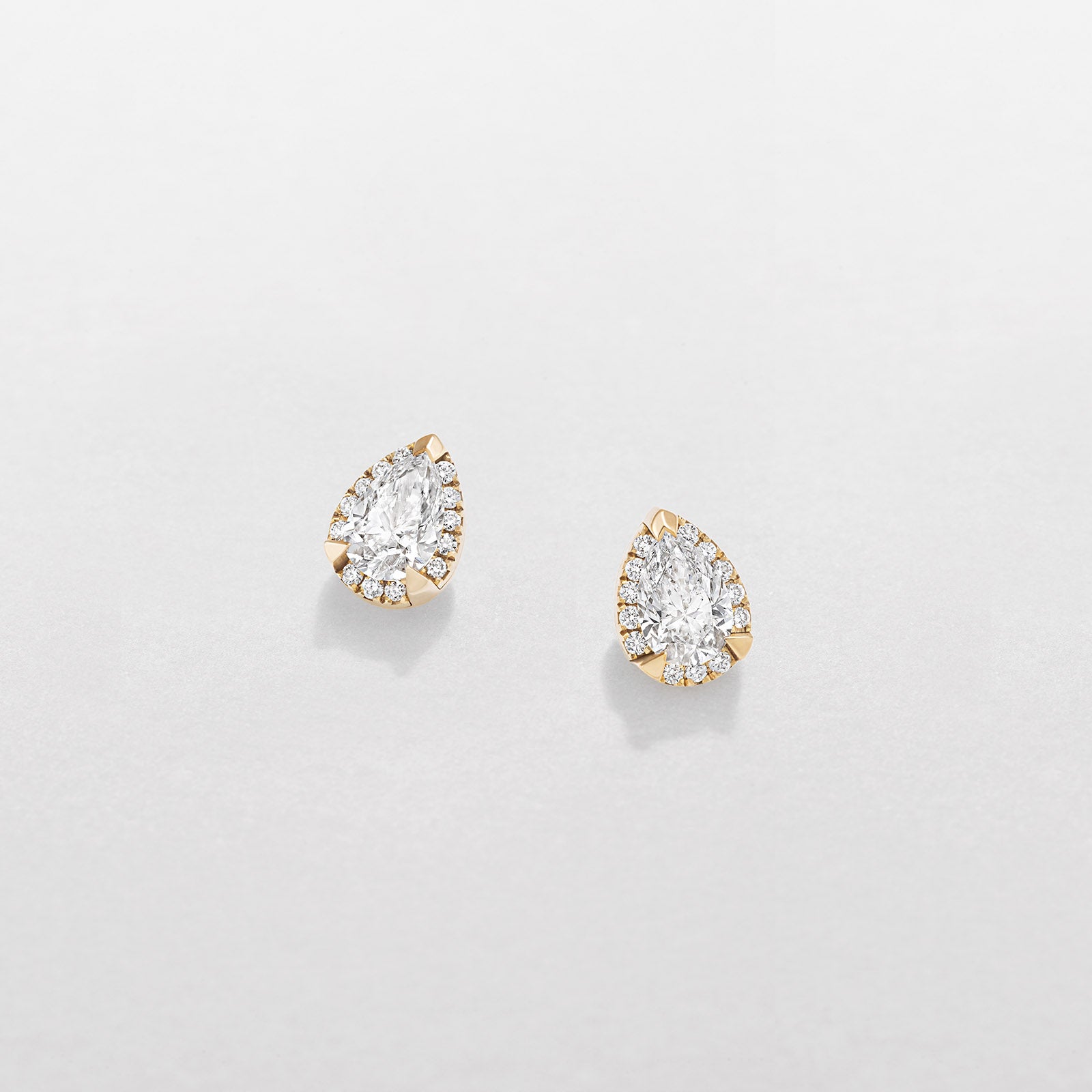 Orecchini oro rosa 18 kt diamanti a goccia collezione Io Luce, 0.46ct - B39450D