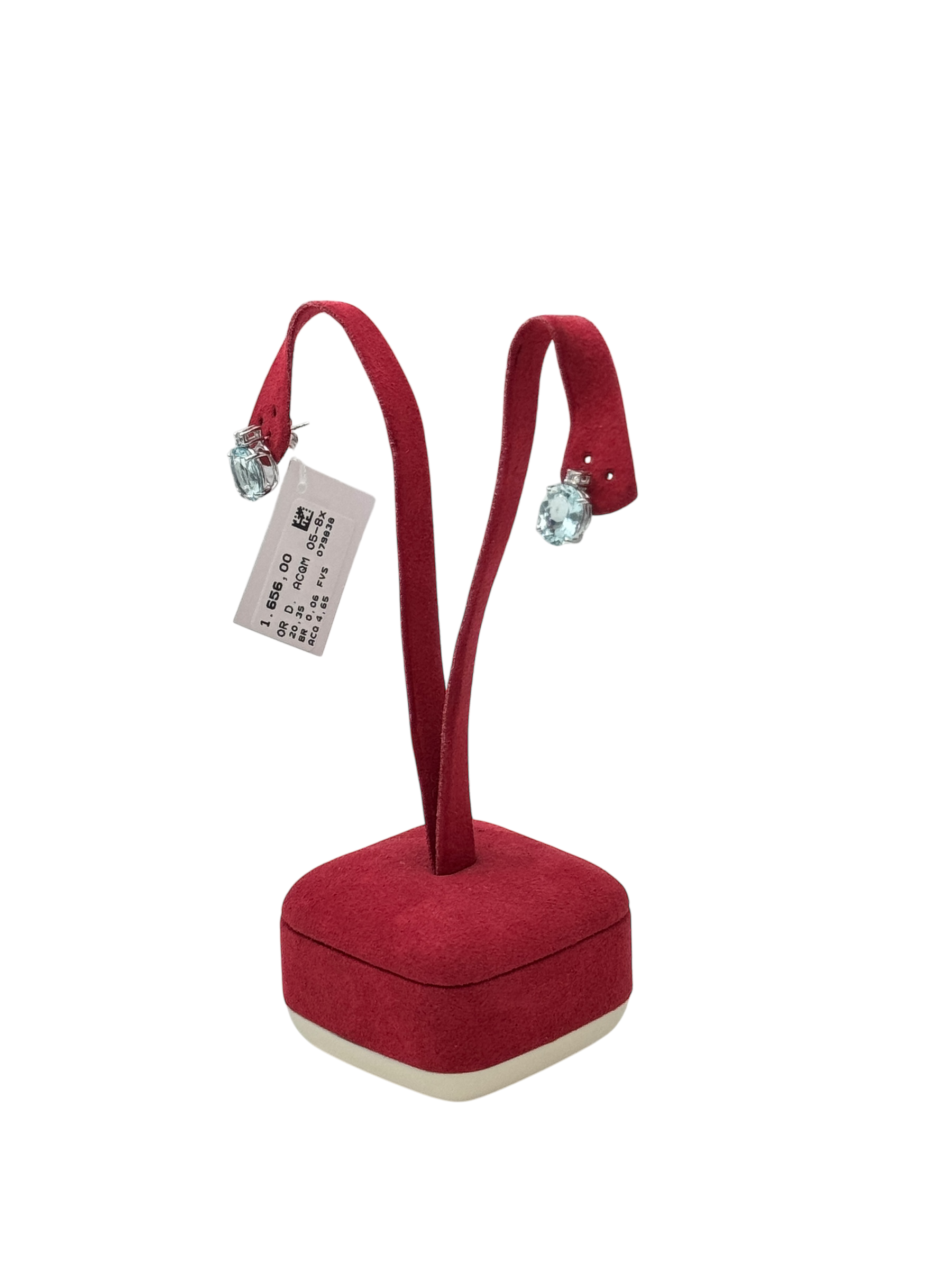 Mazza - Orecchini in oro bianco 18kt, acquamarina e diamanti, 4.65ct di acquamarina - OR D.ACQM 05-8x