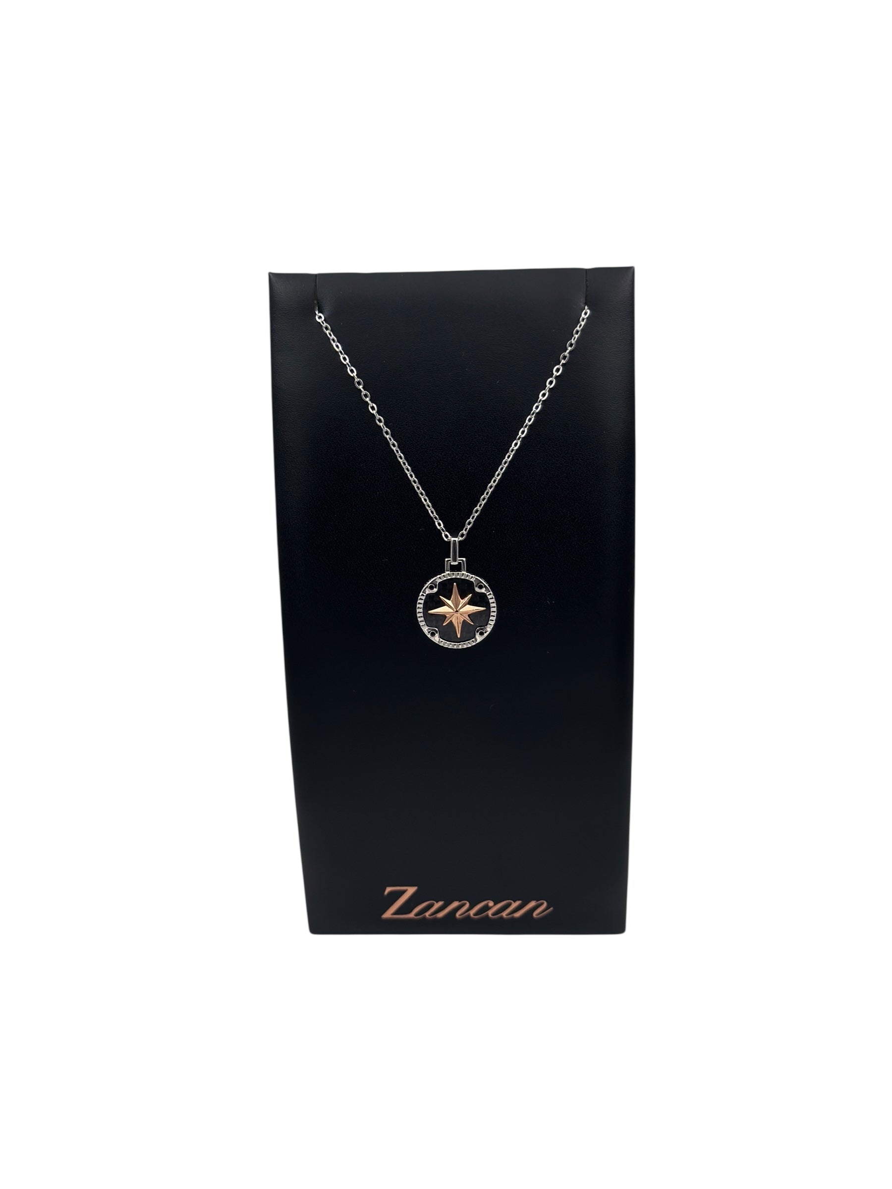 Collana Zancan da uomo IN ARGENTO Rosa dei Venti - ESC227