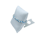 Bracciale Spadarella corda in argento e nylon, unisex, color turchese - SPBR636-turchese